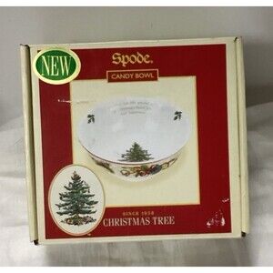 Spode Christmas Tree Candy 6” Bowl Bless This Home Bowl with Boarder 2009